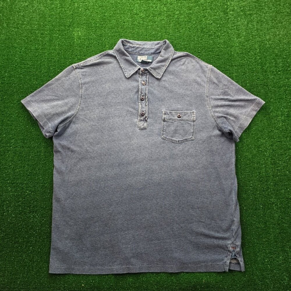 Polo Ralph Lauren‎ Polo Shirt Men XL Blue Short Sleeve Vintage Y2K Golf Preppy